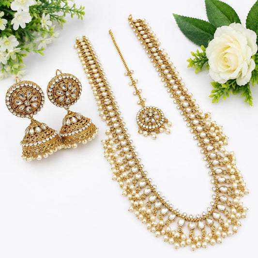 ✨ Elegant Artificial Pearl Jewellery Set ✨