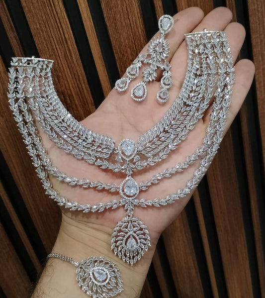 Artificial Diamond Bridal Jewellery Set 