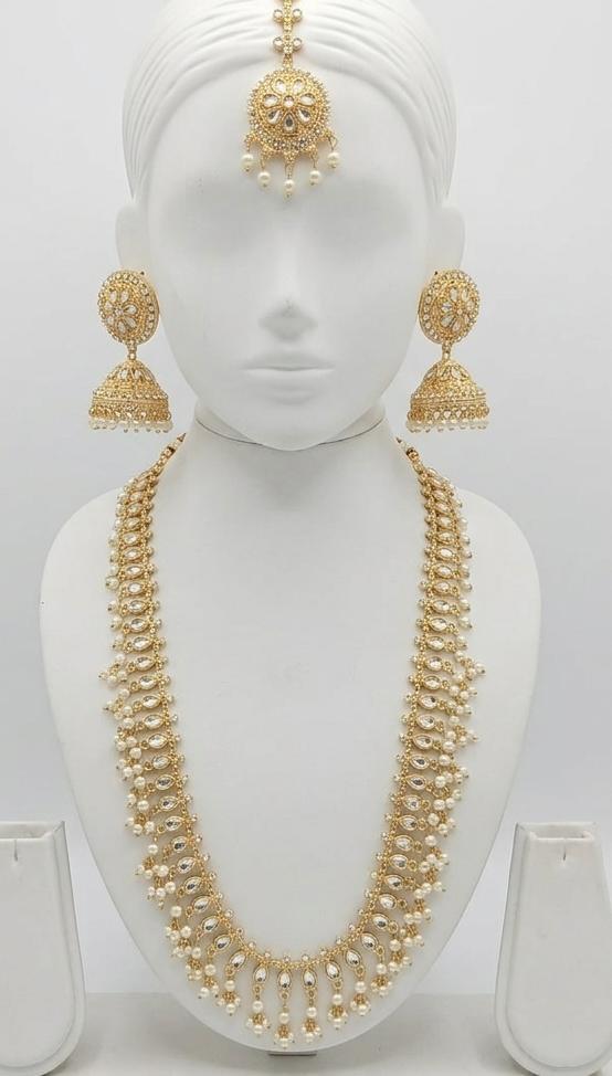 ✨ Elegant Artificial Pearl Jewellery Set ✨