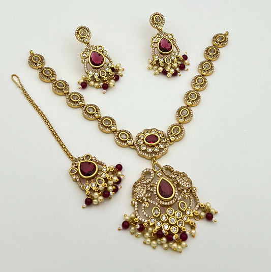✨ Elegant Artificial Pendant Jewellery Set ✨