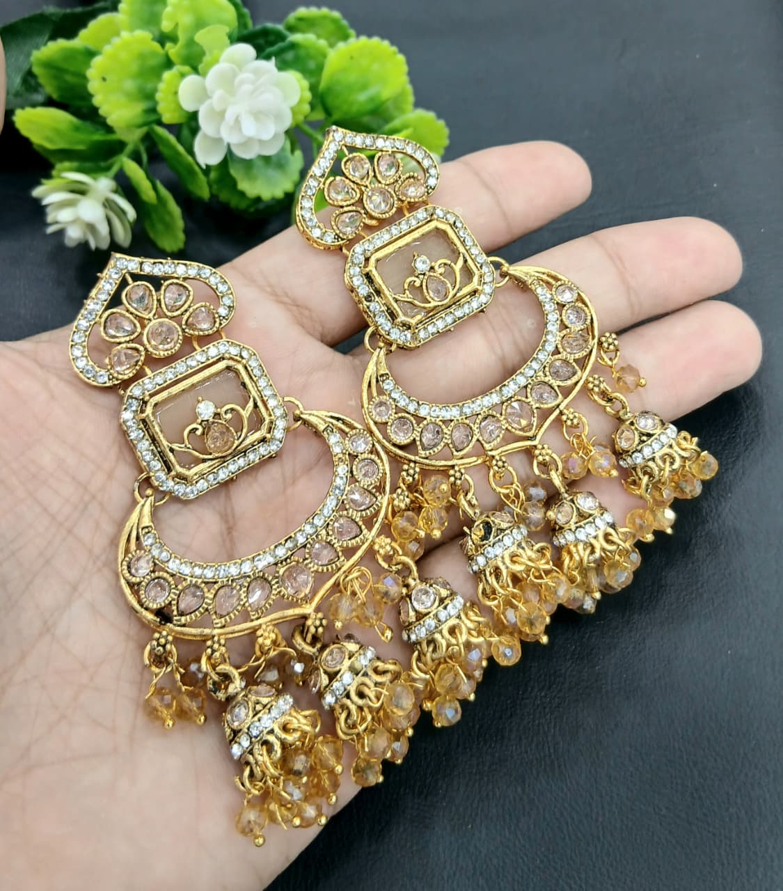 Luxury Chandbali Earrings – Artificial Jewellery