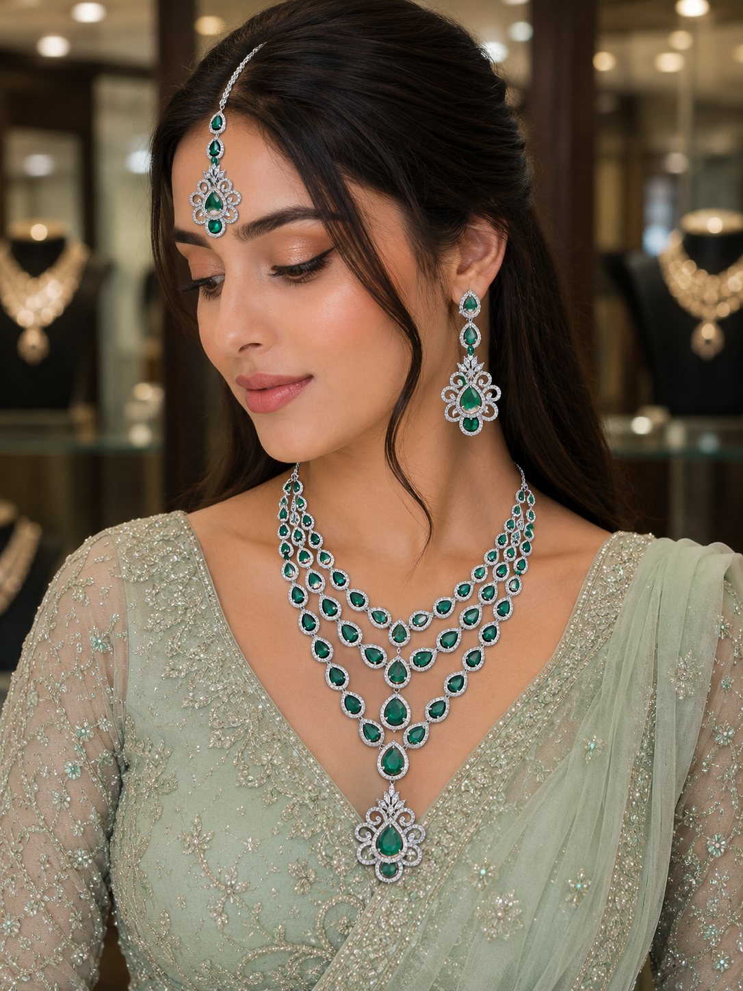 💚 Royal Emerald Bridal Set
