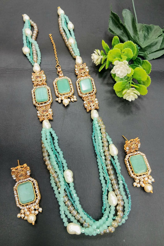 ✨ Artificial Pearl &amp; Stone Jewellery Set