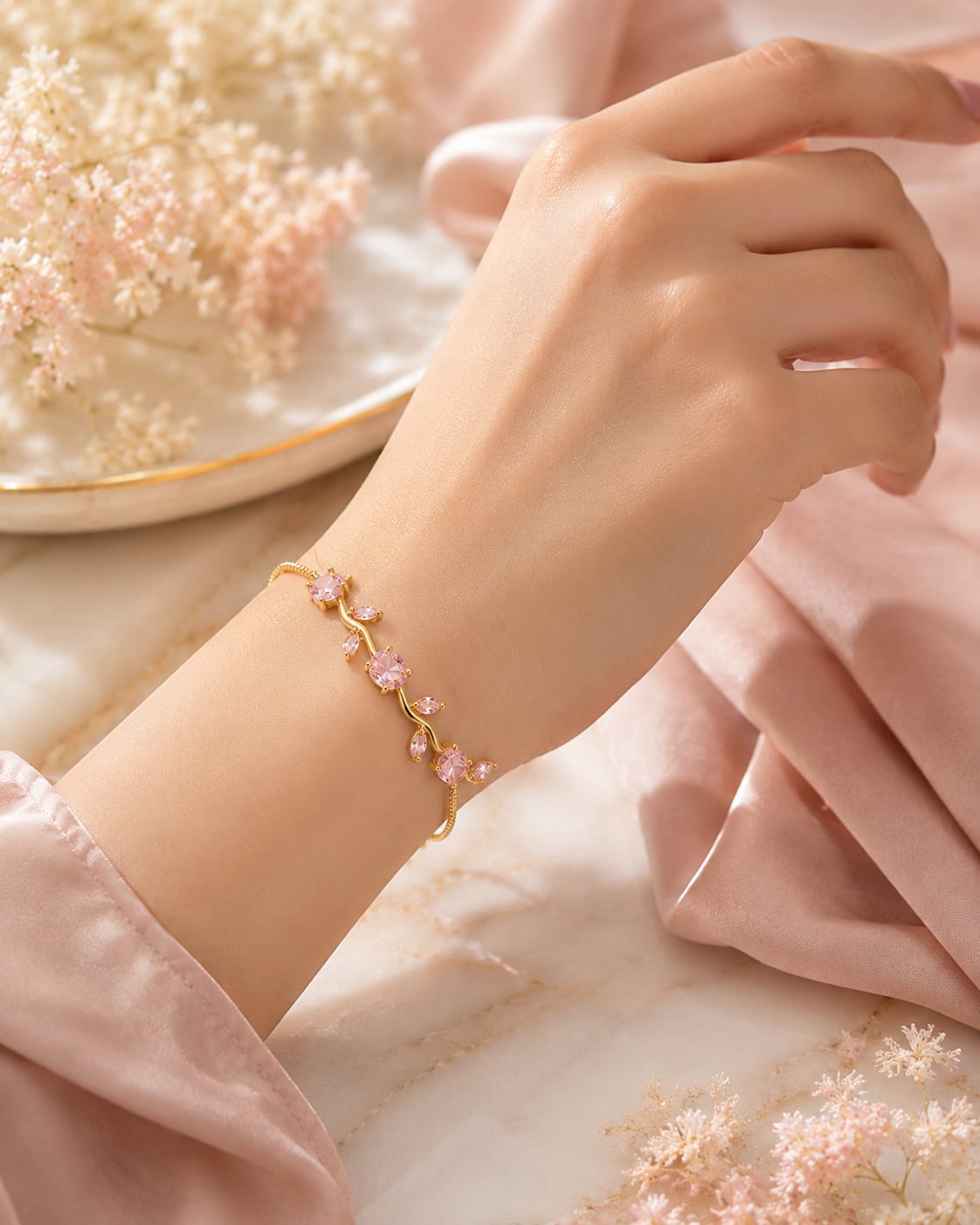 ✨ Multicolour Crystal Charm Bracelet