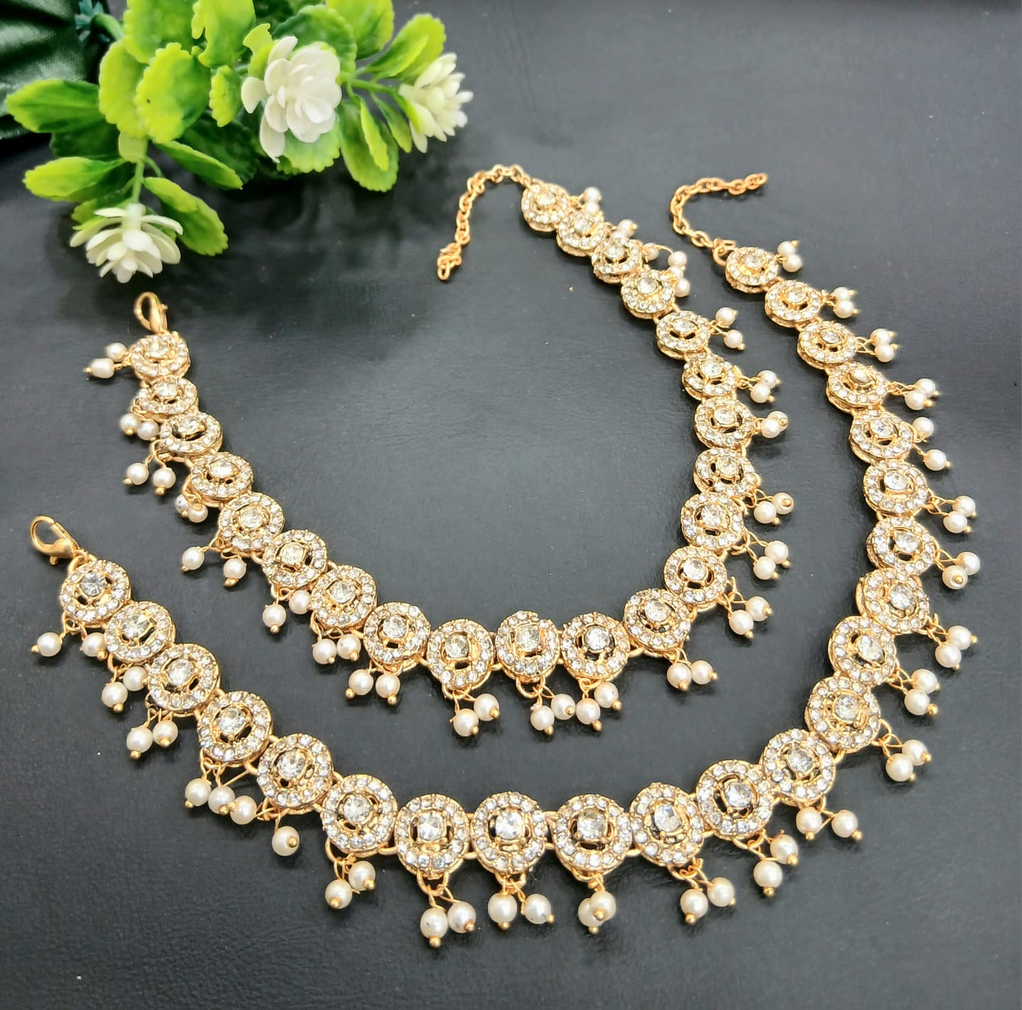 Elegant Multicolour Anklet Pair – Artificial Jewellery