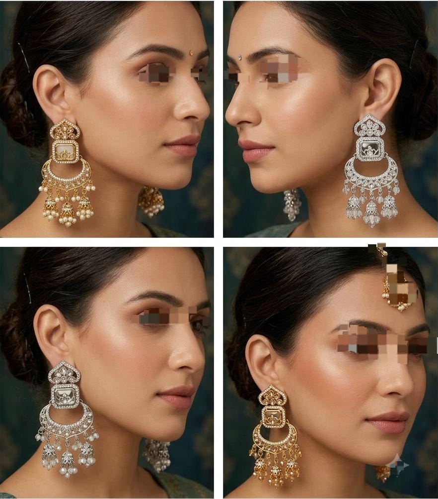 Luxury Chandbali Earrings – Artificial Jewellery